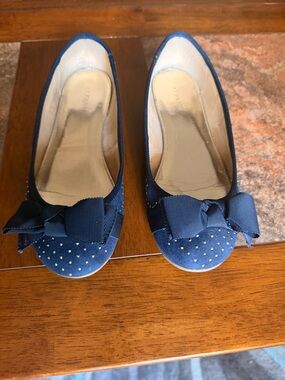 Alfani Women’s Size 5 Dark Blue Bow Studded Ballet Flats